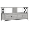 TV-taso harmaa Sonoma 90x33x45 cm tekninen puu ja rauta