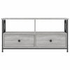 TV-taso harmaa Sonoma 90x33x45 cm tekninen puu ja rauta