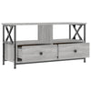 TV-taso harmaa Sonoma 90x33x45 cm tekninen puu ja rauta