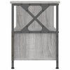 TV-taso harmaa Sonoma 90x33x45 cm tekninen puu ja rauta