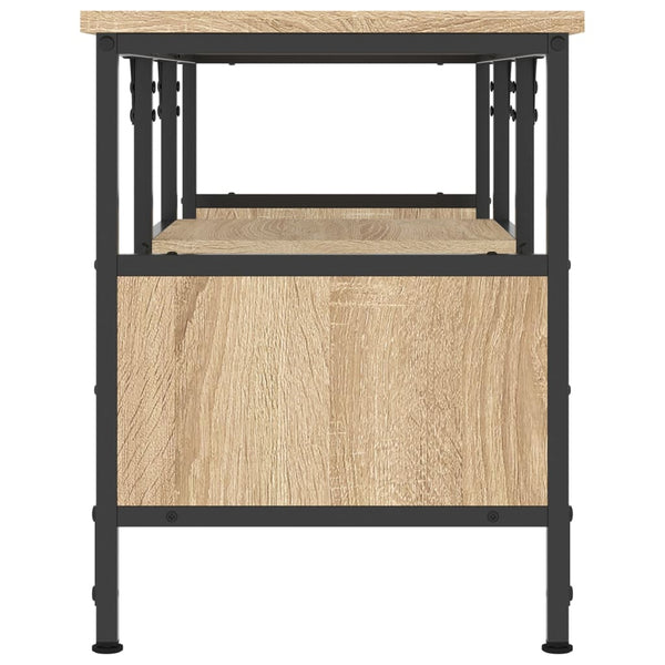 TV-taso Sonoma-tammi 100x35x45 cm tekninen puu ja rauta