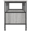 TV-taso harmaa Sonoma 100x35x45 cm tekninen puu ja rauta