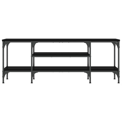 TV-taso musta 121x35x45 cm tekninen puu ja rauta