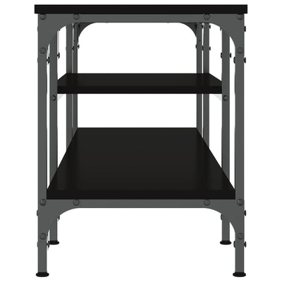 TV-taso musta 121x35x45 cm tekninen puu ja rauta