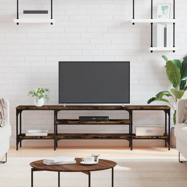 TV-taso savutammi 161x35x45 cm tekninen puu ja rauta