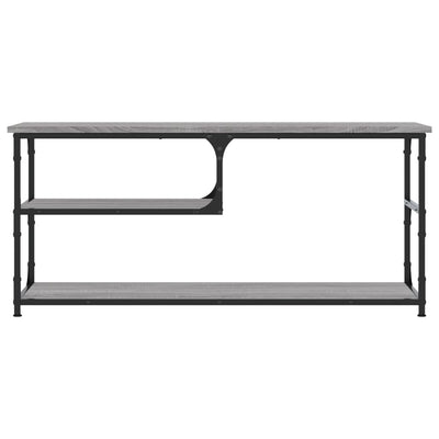 TV-taso harmaa Sonoma 103x38x46,5 cm tekninen puu ja teräs