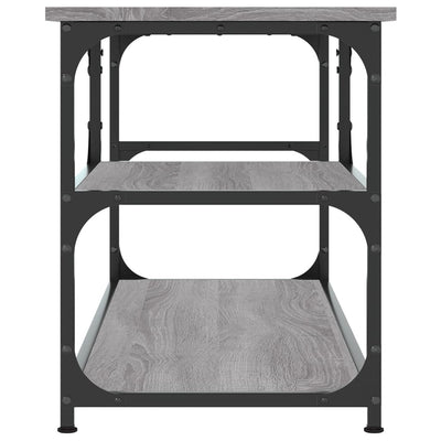TV-taso harmaa Sonoma 103x38x46,5 cm tekninen puu ja teräs
