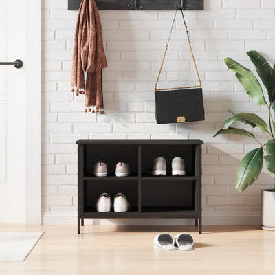 Musta kenkäkaappi Sonai 69x35x50cm (puinen)