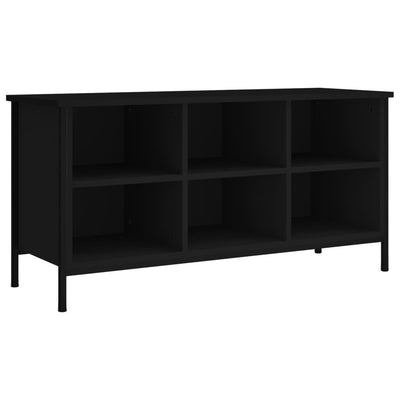 Kenkäkaappi musta 100x35x50 cm tekninen puu