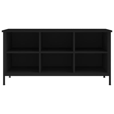 Kenkäkaappi musta 100x35x50 cm tekninen puu
