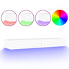 TV-taso LED-valoilla valkoinen 120x35x15,5 cm
