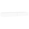 TV-taso LED-valoilla valkoinen 120x35x15,5 cm