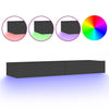 TV-taso LED-valoilla harmaa 120x35x15,5 cm