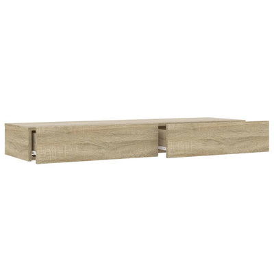 TV-taso LED-valoilla Sonoma tammi 120x35x15,5 cm