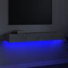 TV-taso LED-valoilla betoninharmaa 120x35x15,5 cm