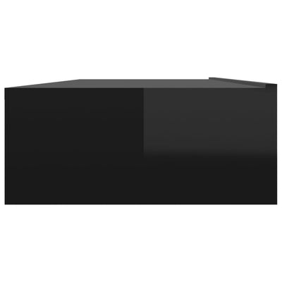 TV-taso LED-valoilla korkeakiilto musta 120x35x15,5 cm