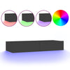 TV-taso LED-valoilla harmaa 90x35x15,5 cm
