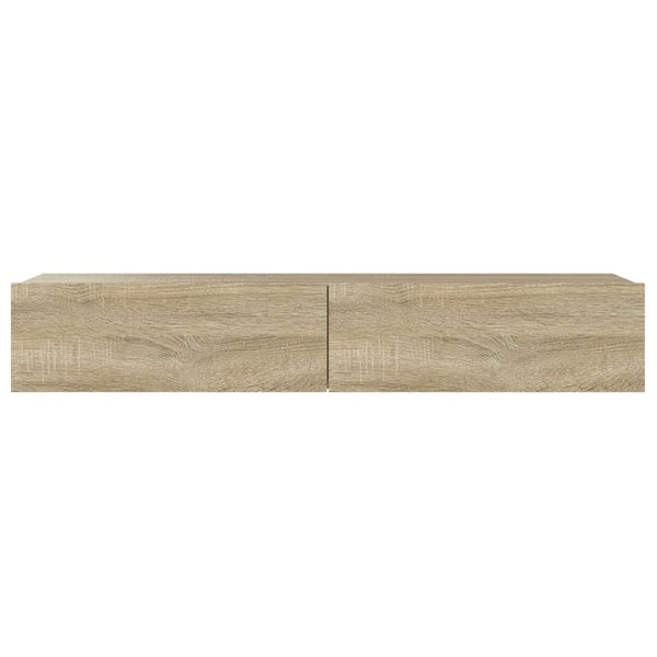 TV-taso LED-valoilla Sonoma-tammi 90x35x15,5 cm