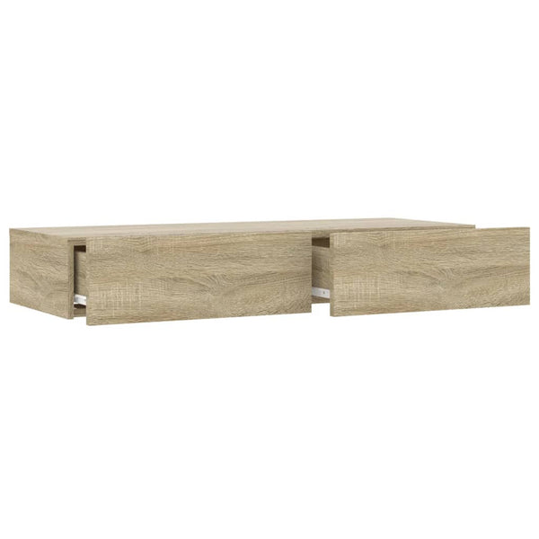 TV-taso LED-valoilla Sonoma-tammi 90x35x15,5 cm