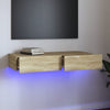 TV-taso LED-valoilla Sonoma-tammi 90x35x15,5 cm