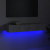 TV-taso LED-valoilla betoninharmaa 90x35x15,5