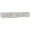 TV-taso LED-valoilla betoninharmaa 90x35x15,5