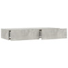 TV-taso LED-valoilla betoninharmaa 90x35x15,5