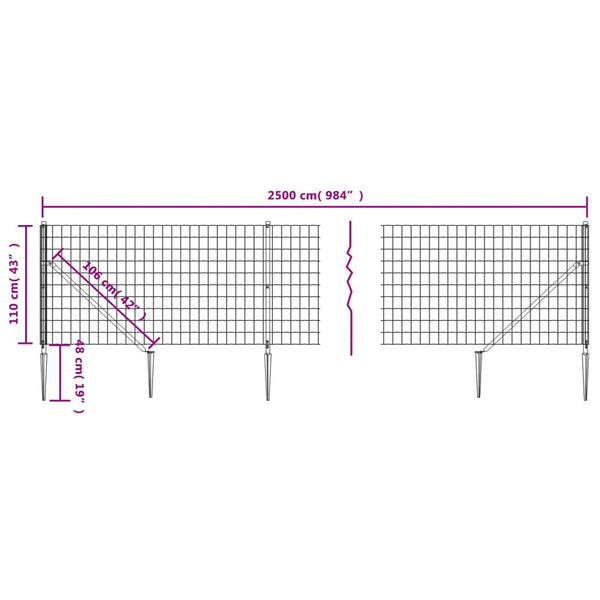 Verkkoaita maapiikeillä vihreä 1,1x25 m