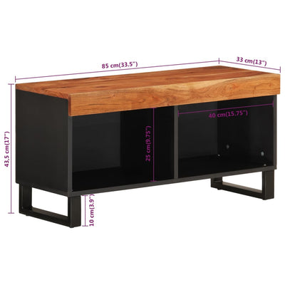 TV-taso 85x33x43,5 cm täysi akasiapuu