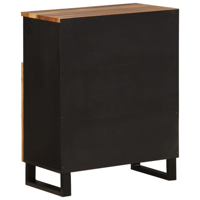 Senkki 2 ovella 60x33x75 cm täysi akasiapuu