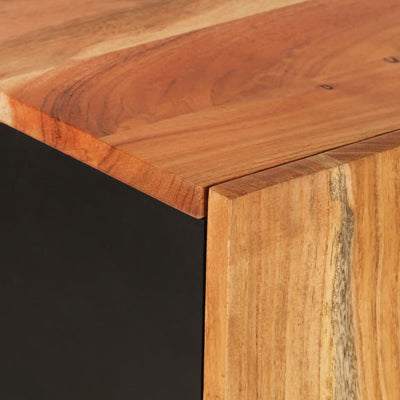 Senkki 2 ovella 90x33x75 cm täysi akasiapuu