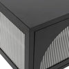 TV-taso musta 105x35x50 cm lasi ja teräs