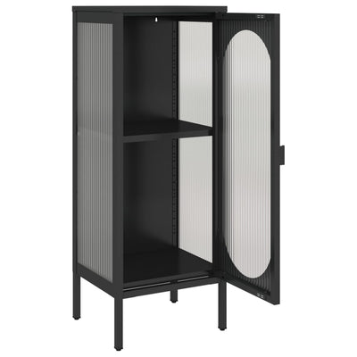 Senkki musta 40x35x105 cm lasi ja teräs