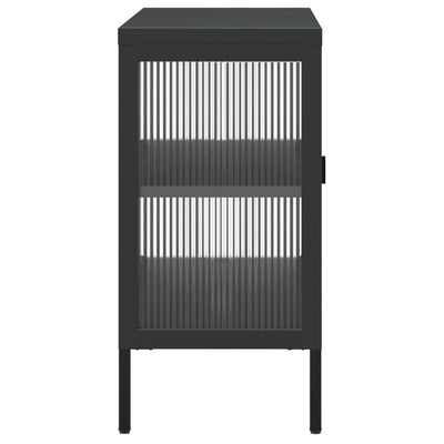 Senkki musta 105x35x70 cm lasi ja teräs