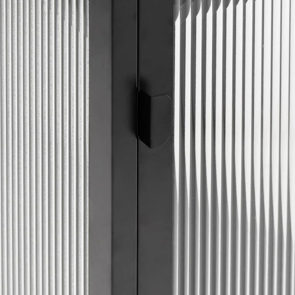 Musta senkki Corabian 105x35x70cm (lasi ja teräs)