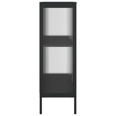 Senkki musta 75x35x105 cm lasi ja teräs