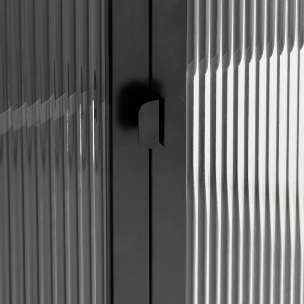 Musta senkki Csaki 75x35x105cm (lasi ja teräs)