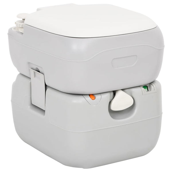Kannettava retki WC harmaavalkoinen 22+12 l HDPE