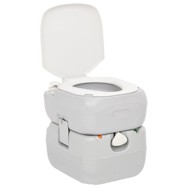 Kannettava retki WC harmaavalkoinen 22+12 l HDPE