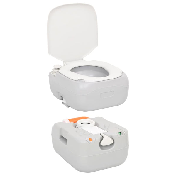 Kannettava retki WC harmaavalkoinen 22+12 l HDPE