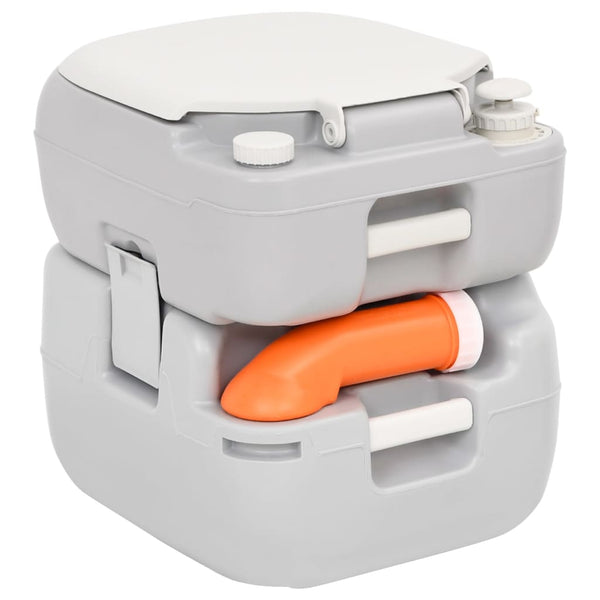 Kannettava retki WC harmaavalkoinen 22+12 l HDPE