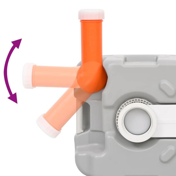 Kannettava retki WC harmaavalkoinen 22+12 l HDPE