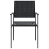 Puutarhatuolit 2 kpl 54x62,5x89 cm musta polyrottinki