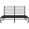 Musta metallinen sängynrunko päädyllä Petronius 160x200cm