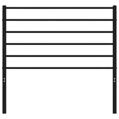 Metallinen sängynpääty musta 107 cm