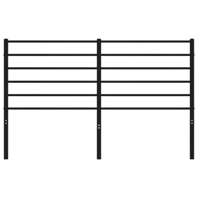 Metallinen sängynpääty musta 160 cm
