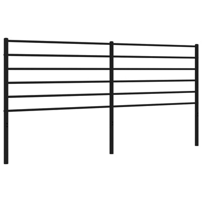 Metallinen sängynpääty musta 180 cm
