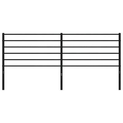 Metallinen sängynpääty musta 180 cm