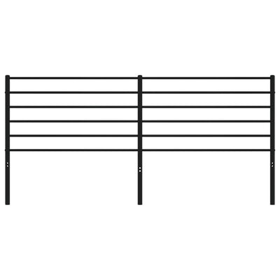 Metallinen sängynpääty musta 200 cm