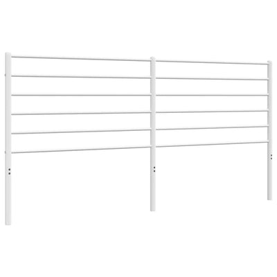 Metallinen sängynpääty valkoinen 200 cm